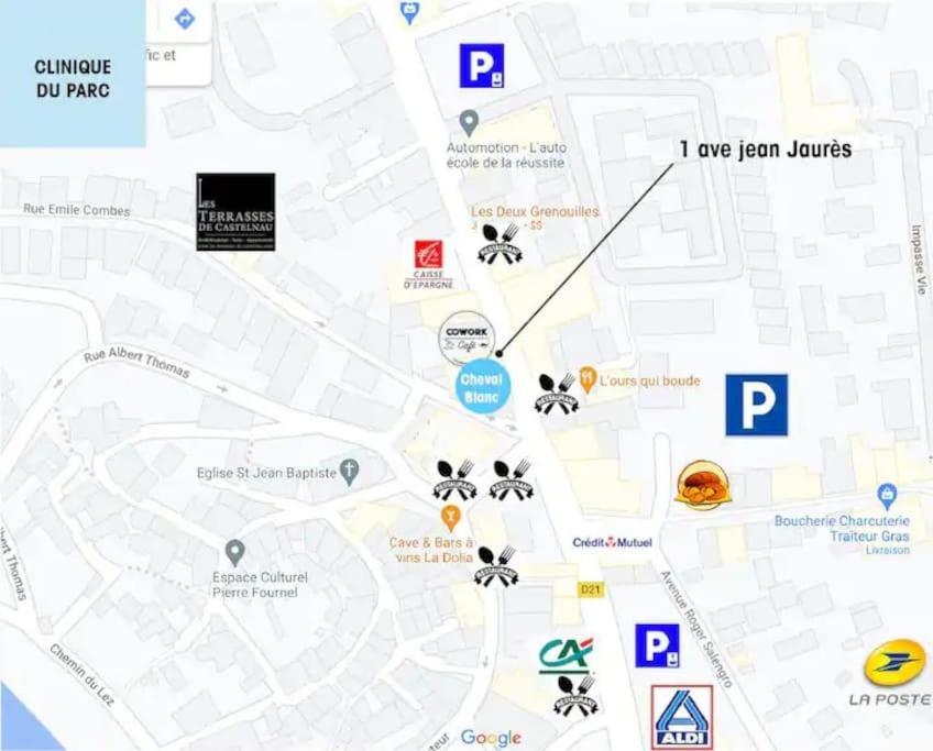 Bel Appart Fonctionnel Et Lumineux En Centre Ville, Clinique Et Tram A 5 Mn, Situation Ideale ! カステルノ・ル・レ エクステリア 写真